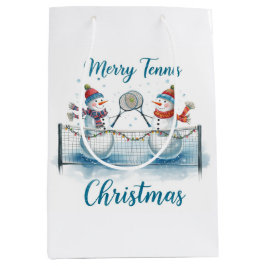 Tennis Christmas  Festive Snowman 