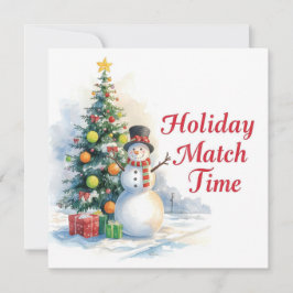 Tennis Christmas  Festive Snowman  Julkort