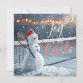 Tennis Christmas  Festive Snowman  Julkort
