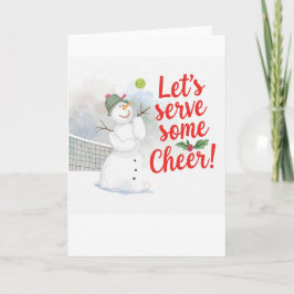 Tennis Christmas  Festive Snowman  Kort
