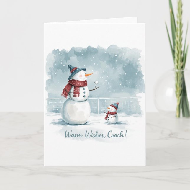 Tennis Christmas  Festive Snowman  Kort (Framsida)