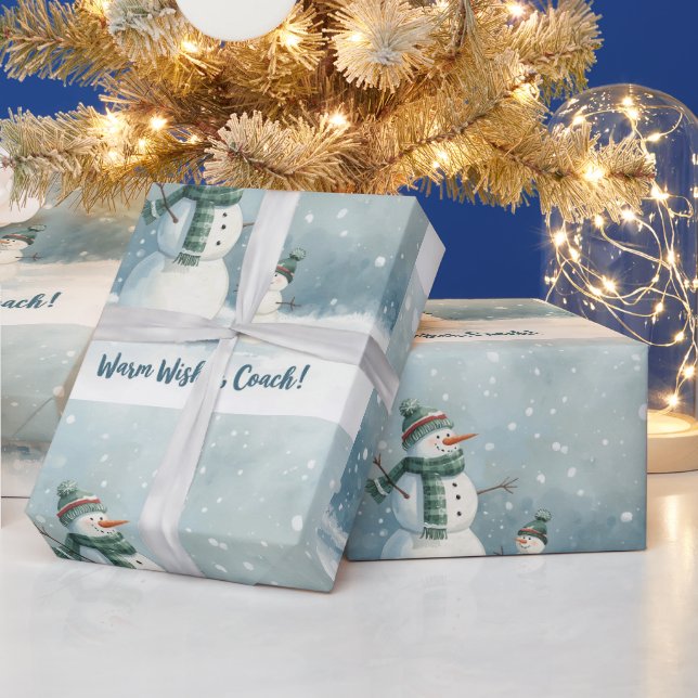 Tennis Christmas  Festive Snowman  Presentpapper (Helgdagar)