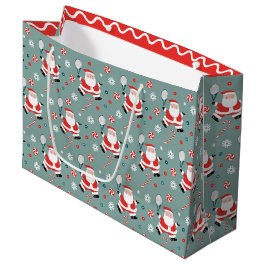 Tennis Christmas Holiday Large Gift Bag