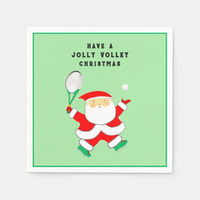 Tennis Christmas Holiday Party Pappersservett (Framsidan)