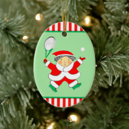 Tennis Christmas Keepsake Gift Julgransprydnad Keramik