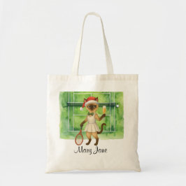 Tennis Christmas themed for player who loves cat Tygkasse