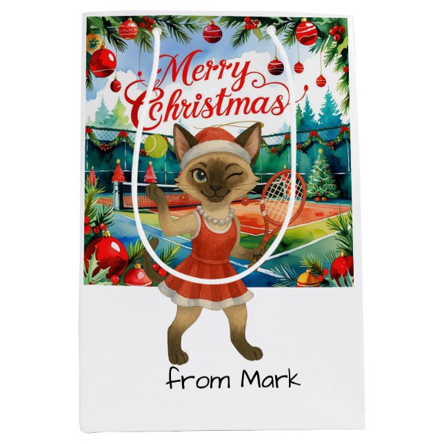 Tennis Christmas Themed for Siamese Cat Lovers (Framsidan)