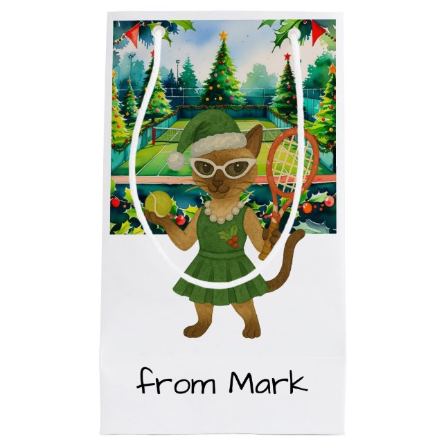 Tennis Christmas Themed for Siamese Cat Lovers (Framsidan)