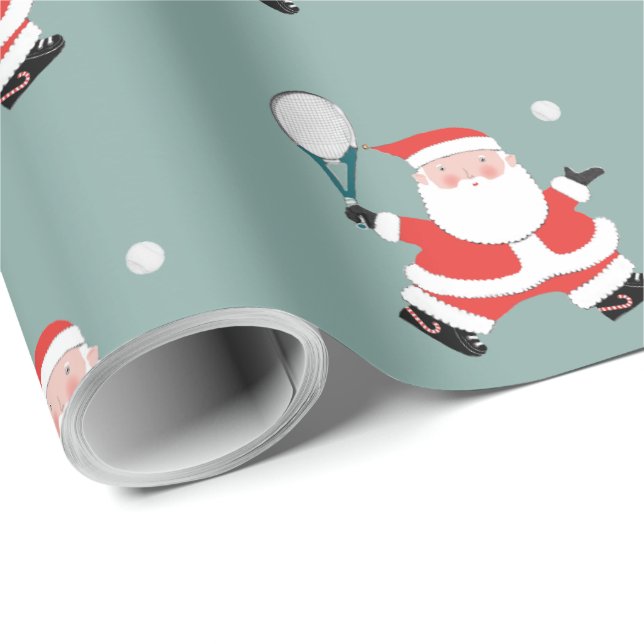 Tennis Christmas Wrapping Paper Presentpapper (Rullad Hörn)