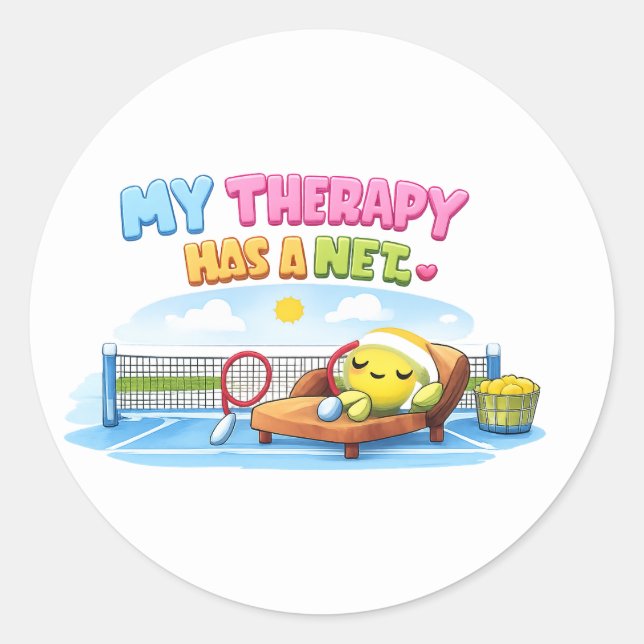 Tennis Citat Klistermärke (Framsida)