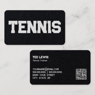 Tennis Coach Anpassningsbar QR Visitkort