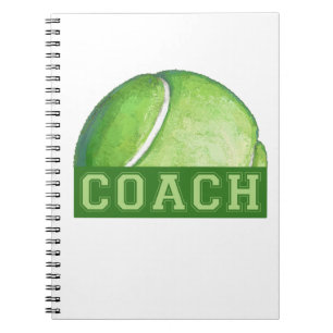 Tennis Coach Anteckningsbok Med Spiral