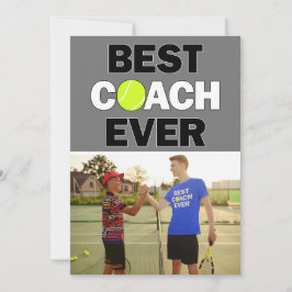 Tennis Coach Best Now Anpassningsbar Photo Tack Kort