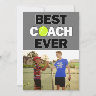 Tennis Coach Best Now Anpassningsbar Photo Tack Kort