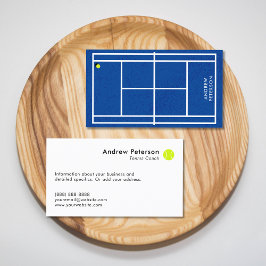 Tennis Coach Blå Plan Visitkort
