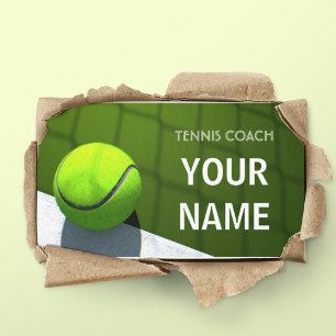 Tennis Coach Grönt Sports Affärskort Visitkort