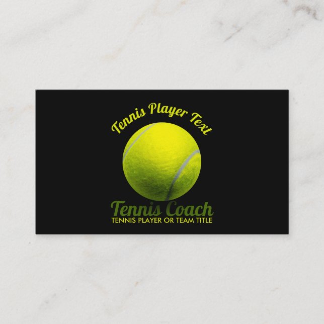 Tennis Coach Illustration for Clubs and Lessons Visitkort (Framsida)