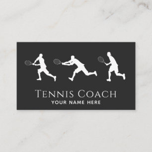 Tennis Coach Manar Player Silhouettes Social Media Visitkort