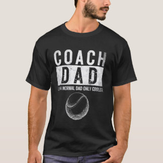 Tennis Coach Pappa som ett normalt Pappa-färgbuss T Shirt