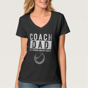 Tennis Coach Pappa som ett normalt Pappa-färgbuss T Shirt