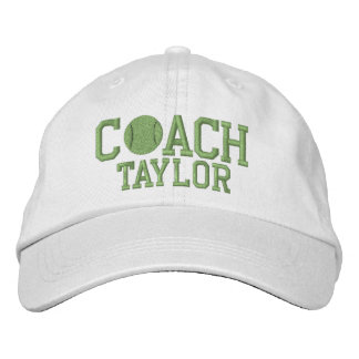 Tennis Coach Personalized Broderad Keps