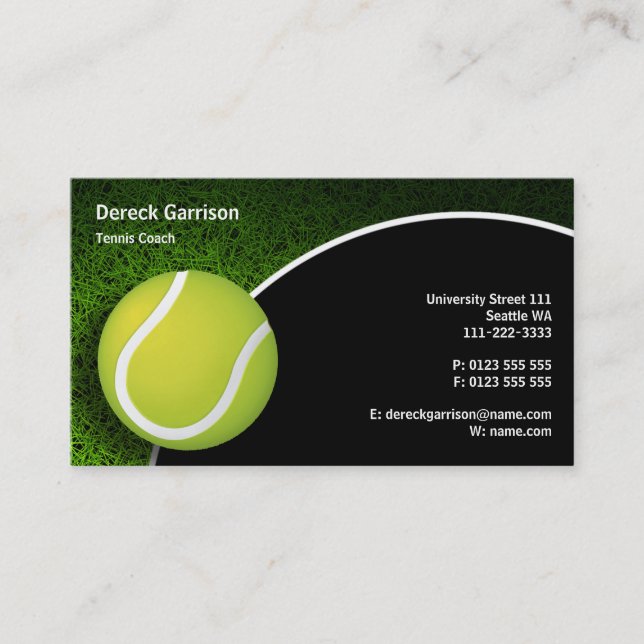 Tennis Coach | Praktiklärdomar för lärare Visitkort (Framsida)