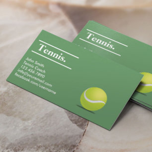 Tennis Coach Professionell Minimalist Visitkort