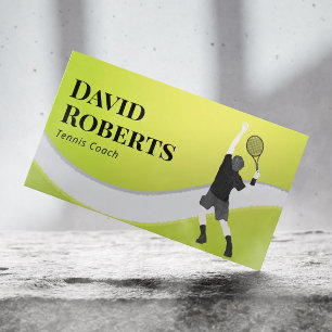 Tennis Coach Professionell Sport Instructor Visitkort