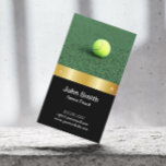 Tennis Coach Royal Guld Bälte Professionell Sport Visitkort<br><div class="desc">Professionell affärskort för tennisbuss.</div>