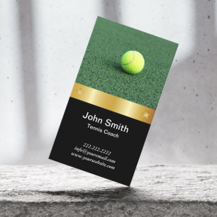 Tennis Coach Royal Guld Bälte Professionell Sport Visitkort