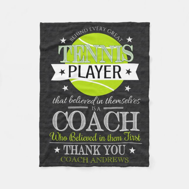 Tennis Coach Tack Gift Blanket Fleecefilt (Framsidan)