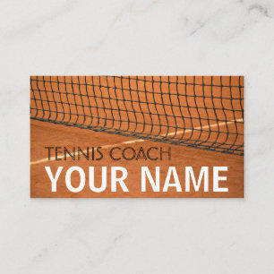 Tennis Coach Your Name Professionell Instructor Ne Visitkort