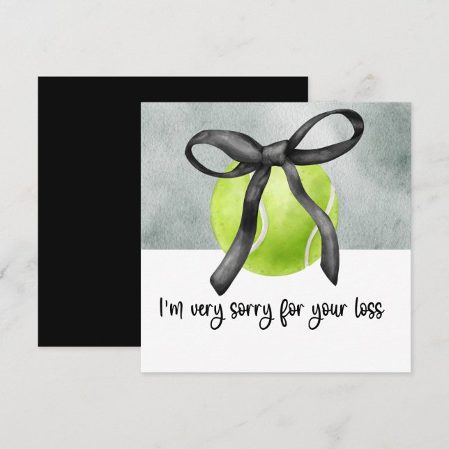 Tennis Condolences Förlåt för din förlust (Fram/baksida)