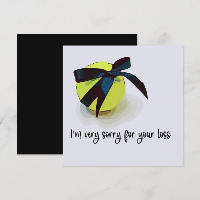 Tennis Condolences Förlåt för din förlust (Fram/baksida)