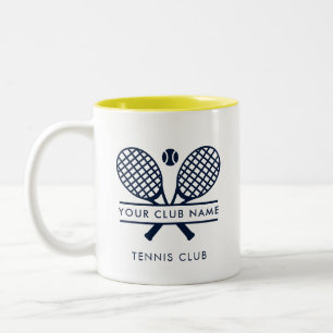Tennis Country Club Namn Elegant Modern Två-Tonad Mugg
