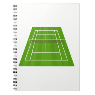 Tennis court anteckningsbok med spiral