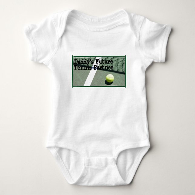 tennis_court framtida tennispartner för pappor t shirt (Framsida)