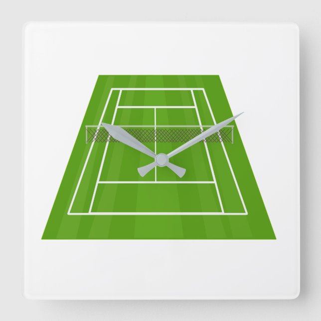 Tennis court fyrkantig klocka (Framsida)