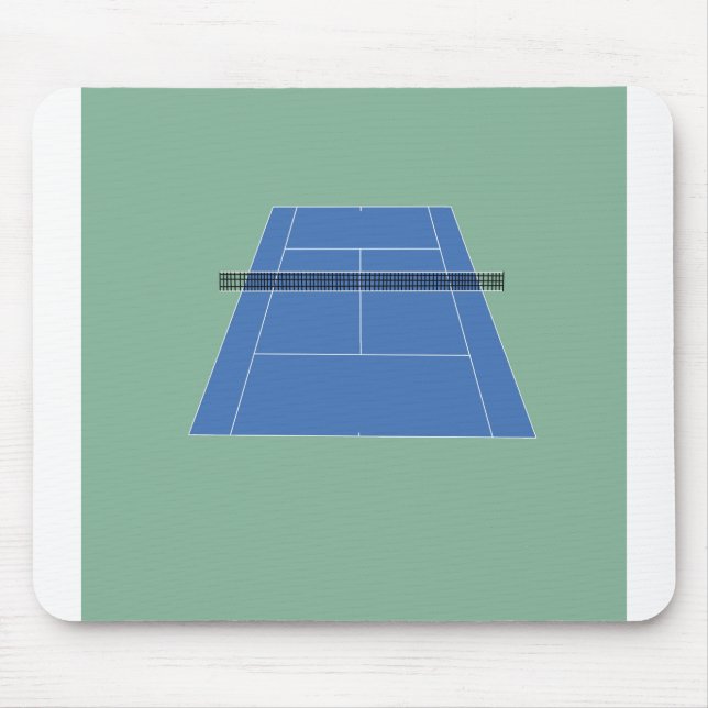 Tennis Court - Grönt och Blue Musmatta (Framsidan)