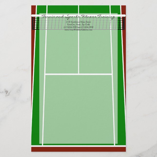 Tennis Court Layout Graphic Brevpapper (Framsida)