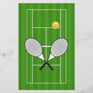 Tennis Court & Tennis Boll Flygblad
