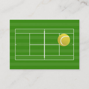Tennis court & tennis boll visitkort