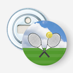 Tennis court & TENNIS RACKETS Flasköppnare