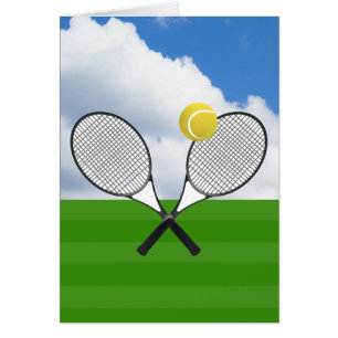 Tennis court & TENNIS RACKETS Hälsningskort