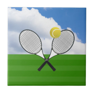 Tennis court & TENNIS RACKETS Kakelplatta