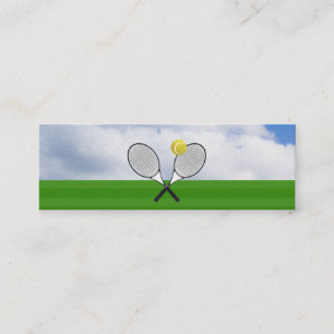 Tennis court & TENNIS RACKETS Mini Visitkort