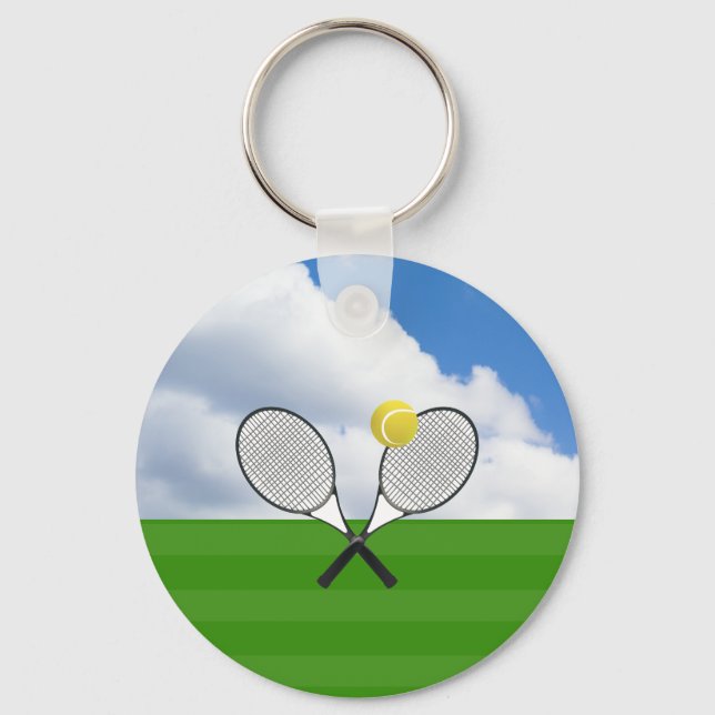 Tennis court & TENNIS RACKETS Nyckelring (Framsida)