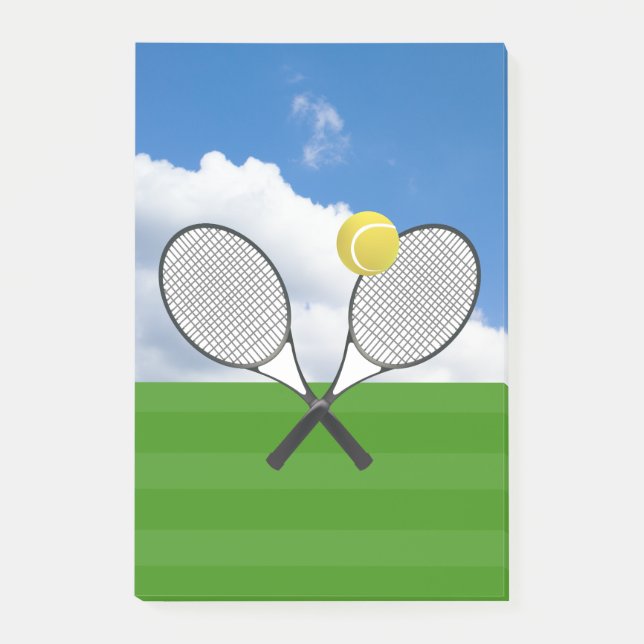 Tennis court & TENNIS RACKETS Post-it Block (Framsida)