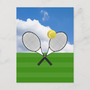 Tennis court & TENNIS RACKETS Vykort