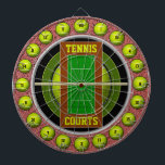 Tennis Courts 20 Shots Darttavla<br><div class="desc">En roligt tennis temat dartboard! Har tennis-hotell i centrum med tennis boll,  nät och bakgrundstennis golv. Det finns också 20 räkneomfång för små tillkommande mål för fler utmaningar. Perfekt för traditionella dataspel,  nya egna spel eller som coola påstående art biet. Njut!</div>